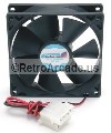 92MM CASE COOLING FAN WITH 4PIN, (3.625in x 3 .625in x 1in) Dual Ball Bearing with TP4 Connector