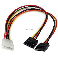 Startech Y Cable, LP4 TO 2 SATA INTERNAL POWER Y SPLITTER CABLE for hard drives
