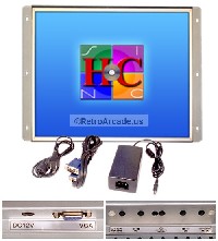17 Inch Arcade Game LED Monitor, for Jamma, MAME, and Cocktail game cabinets, also industrial PC panel mount.