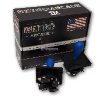 Competition Style Arcade Joystick, Blue, 8-way Only Operation, Elliptical Blue Handle, Precision 8-way, Price Each