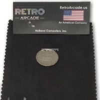 Arcade amusement game token, designed for arcade game coin boxes .984 0.875 Inch Nickle Plated