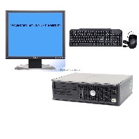 Off-Lease Dell Optiplex GX520 Desktop Computer with 19" LCD monitor & keyboard & mouse