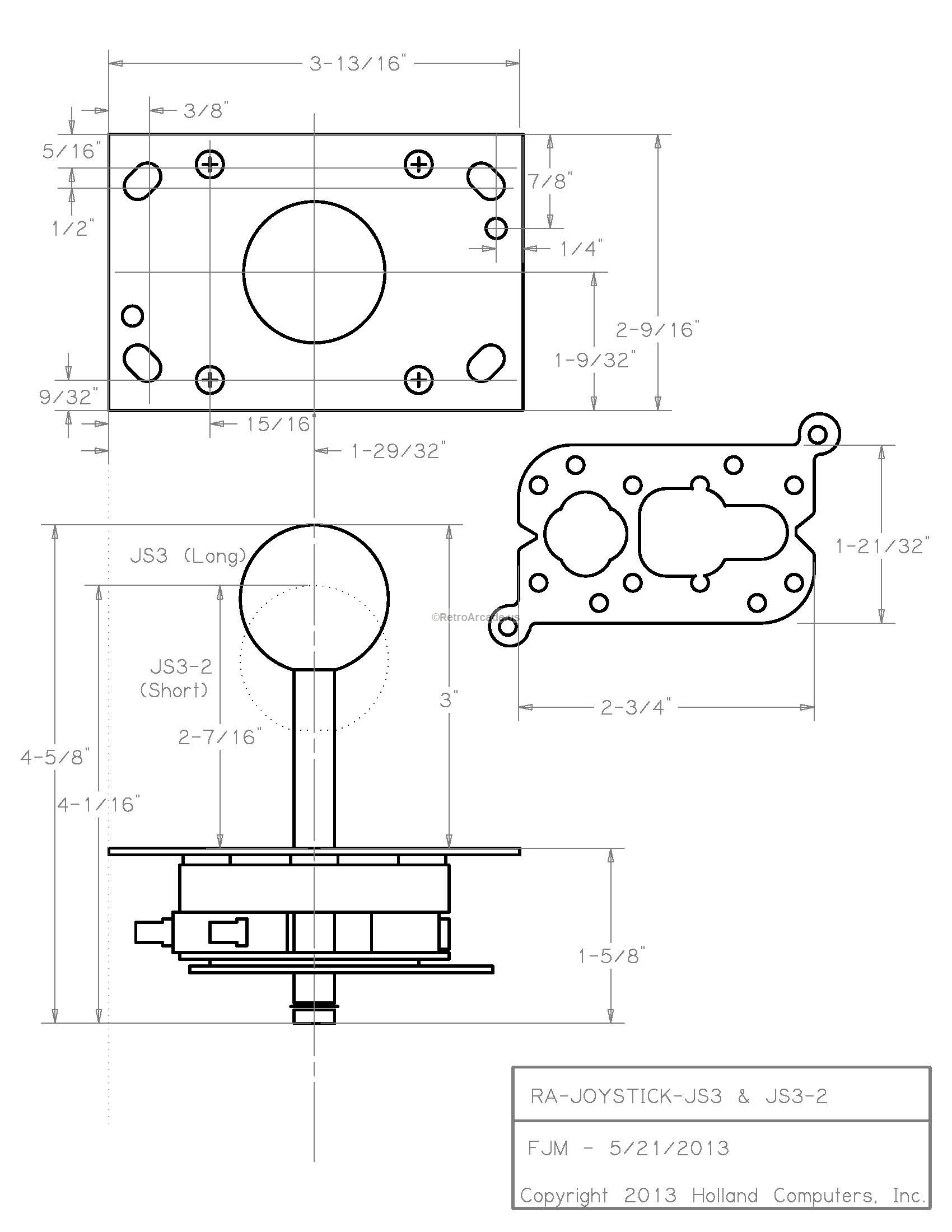 Arcade Joystick Red Ball Design Switchable from 2-way to 4-way to 8-way operation, Heavy Duty Design, Price Each