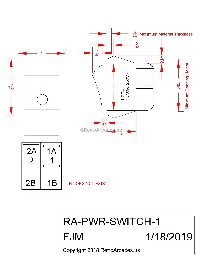 Electronic Red Rocker Style Power Switch,  by RetroArcade.us, KCD4, KCD4-101
