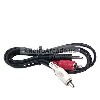 6ft iPod - MP3 - PC Compatible 3.5mm Stereo to 2 RCA Audio Patch Cable (Black)