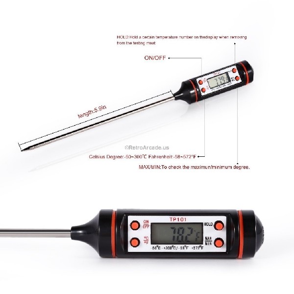 Digital Electronic Food Meat Thermometers Kitchen Cooking BBQ