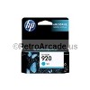 Hewlett-Packard 920 CYAN INK:  Inkjet, HP 920, OfficeJet 6000, 6500, 7000