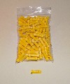 100 pack yellow vinyl insulated 10-12 AWG butt wire splice crimp connector