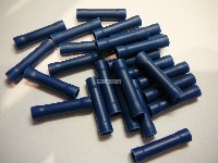 100 pack blue vinyl insulated 16-14 AWG butt wire splice connector