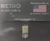 Arcade Game LED Lamp for Illuminated Pushbuttons (Yellow) 12v DC