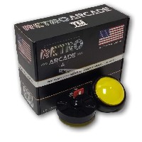 Arcade Game Dome Illuminated Button for arcade and crane machines Yellow