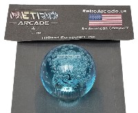 Arcade Joystick Crystal Light Up Ball Top - BLUE, by RetroArcade.us