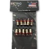 10 Pack, Red Pinball 6.3 Volt AC LED Round Replacement Bulbs 44/47 Bayonet Base BA9S, Concave Top