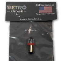 Red Pinball 6.3 Volt AC LED Round Replacement Bulbs 44/47 Bayonet Base BA9S