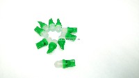 10 Pack Pinball replacement bulb LED 6.3 volt AC, 555 clear wedge base T10 Cool Green Frosted
