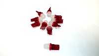 10 Pack Pinball replacement bulb LED 6.3 volt AC, 555 clear wedge base T10 Cool Red Frosted