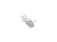 Pinball replacement bulb LED 6.3 volt AC, 555 clear wedge base T10 Cool White Frosted