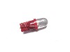 Pinball replacement bulb LED 6.3 volt AC, 555 clear wedge base T10 Cool Red