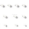 10 Pack Pinball replacement bulb LED 6.3 volt AC, 555 clear wedge base T10 Cool White