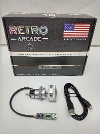SpinTrack Arcade USB spinner kit by RetroArcade.us, perfect for MAME and Jamma systems (Silver)