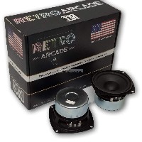 4 Inch Round woofer HiFi Stereo Jamma Speaker 30W RMS 8 ohm,  by RetroArcade.us