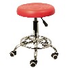 Arcade stool adjustable roller chair seat for cocktail or sit down style arcade games, Red