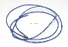 22 AWG stranded hook up wire with .187 quick connect, 3 feet, Blue