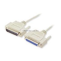 6 Foot Serial Cable (DB25M TO DB25F) Male to Female Multi-Use Extension cable