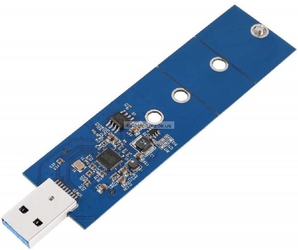 Overbevisende Vejfremstillingsproces skarp M.2 to USB Adapter for SSD with SATA M.2 SSD (B+M key) - USB 3.0 -