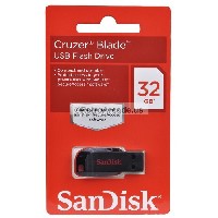 SanDisk Cruzer Blade 32GB USB 2.0 Flash Drive (Black-Red) - Retail Package