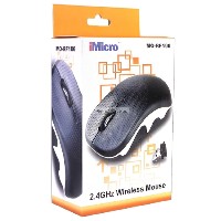 iMicro MO-WA200 2.4GHz 6-Button Wireless USB Optical Scroll Mouse w/Nano USB Receiver (Black)