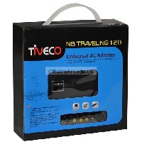 Tiveco TM-120 120W Universal Notebook/Monitor AC Power Adapter w/8 Power Tips, DC Output Cord & USB Charging Port