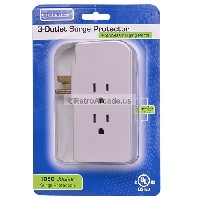 Tech Universe TU1522 1050 Joules 125V 3-Outlet Surge Protector with USB Charging Ports