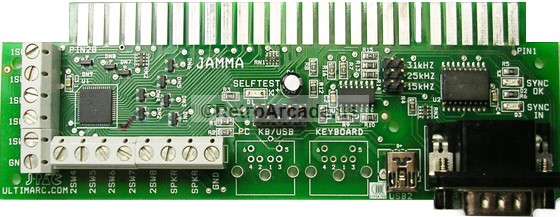 J-PAC JAMMA Interface - Connect a PC to a JAMMA Cabinet