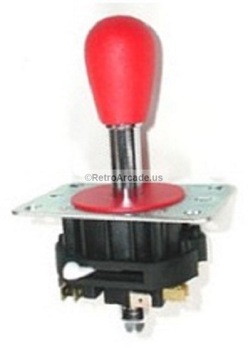 Mag-Stik-Plus Arcade Joystick player switchable from 4 to 8 way from the top of the panel (Red)