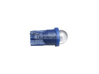 Pinball replacement bulb LED 6.3 volt AC, 555 clear wedge base T10 Cool Blue Short10 Pack