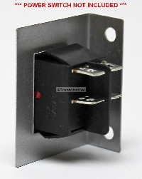 Holder for Electronic Red Rocker Style Power Switch (KCD4, KCD4-101) by RetroArcade.us