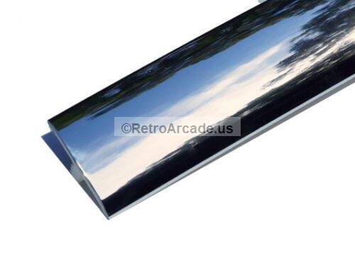 Arcade Game 0.63 5/8 Inch 16mm Chrome T-Molding, T Molding, Price Per Foot